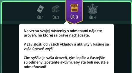 Urovne v programe Rewards Riches